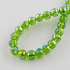 Electroplate Glass Bead Strands EGLA-R040-12mm-M-3