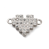 925 Sterling Silver Micro Pave Cubic Zirconia Connector Charms STER-U009-03P-01-1
