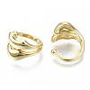 Brass Cuff Earrings EJEW-S201-244G-NR-1