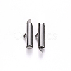 Tarnish Resistant 304 Stainless Steel Slide On End Clasp Tubes STAS-S115-01F-P-2