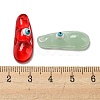 Transparent Glass with Enamel Pendants GLAA-G108-01-3