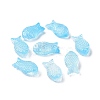 Transparent Spray Painted Glass Beads GLAA-I050-10E-1