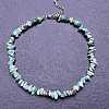 Natural Amazonite Chip Beaded Necklaces for Women IW6789-55-1