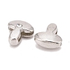 Letter Slider Beads for Watch Band Bracelet Making ALRI-O012-T-NR-1