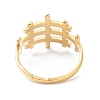 Ion Plating(IP) 304 Stainless Steel Hollow Out Rectangle Adjustable Ring for Women RJEW-I097-04G-3