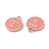 (Defective Closeout Sale Border damaged) Golden Plated Alloy Enamel Charms ENAM-XCP0001-20T-3
