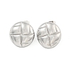 Non-Tarnish Flat Round 304 Stainless Steel Ear Studs EJEW-L290-027P-1