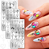 Stainless Steel DIY Nail Art Templates MRMJ-WH0092-274-3