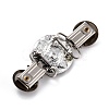 Vintage Alloy with Rhinestone Cardigan Clips JEWB-B002-09AS-2