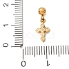 304 Stainless Steel Micro Pave Clear Cubic Zirconia Pendants CU-CBAB6EC-13G-3