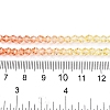 Gradient Color Baking Paint Glass Bead Strands DGLA-A039-T6mm-A014-5