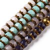 Electroplate Opaque Glass Beads Strands GLAA-P003-A-1