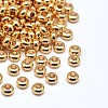 Brass Flat Round Spacer Beads X-KK-M085-19G-NR-1
