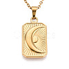 304 Stainless Steel Pendant Necklaces NJEW-T018-35G-4