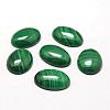 Oval Natural Malachite Cabochons G-O147-03G-1