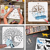 PET Hollow Out Drawing Painting Stencils DIY-WH0391-0198-4
