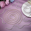 Nbeads 4 Yard 2 Style Rhinestones Cup Chains with ABS Plastic Pearl Beaded LCHA-NB0001-01-3