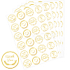 Word Gold Foil Self-adhesive Stickers DIY-WH20001-13H-1