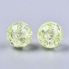 Transparent Crackle Acrylic Round Beads Strands X-CCG-R002-12mm-07-1