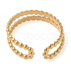 Ion Plating(IP) 304 Stainless Steel Open Cuff Rings for Women RJEW-Z057-10G-014-3