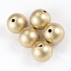 Matte Style Spray Painted Acrylic Beads X-ACRP-S669-8mm-02-1