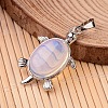 Tortoise Platinum Tone Brass Opalite Pendants G-F265-01K-2