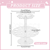 2-Tier Acrylic Riser Display Stands for Ice Cream Cone ODIS-WH0043-247-2