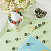 30pcs Round with Camouflage Pattern Silicone Focal Beads SIL-SC0002-03A-4