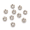 Brass Rhinestone Spacer Beads X-RB-A020-9mm-01P-2
