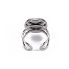 Non-Tarnish 201 Stainless Steel Cuff Pad Ring Settings X-STAS-S080-040C-P-3