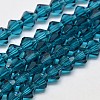 Imitate Austrian Crystal Bicone Glass Beads Strands GLAA-F029-3x3mm-01-1