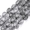 Crackle Transparent Glass Beads Strands GLAA-N068-06A-01-1
