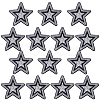 14Pcs Star Resin Rhinestone Cloth Iron On Sew On Patches DIY-CY0003-88-1