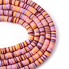 Handmade Polymer Clay Beads Strands CLAY-R089-8mm-T007-7
