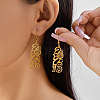 Number 2026 304 Stainless Steel Dangle Earrings FS-WGCED5C-02-1