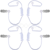 5Pcs PVC Plastic Replacement Acoustic Coil Tube with Earbuds KY-BBC0001-04-1
