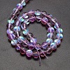 Synthetic Moonstone Beads Strands G-F143-6mm-02-2
