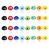 32Pcs 8 Colors Handmade Evil Eye Lampwork Beads LAMP-CD0001-20-2