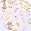 24Pcs 6 Styles Zinc Alloy Enamel Pendants FIND-SC0020-77-3