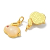 Rabbit Glass Charms GLAA-WH0030-09A-2