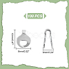 100Pcs 201 Stainless Steel Pendant Bails STAS-DC0012-47-2