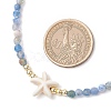 5Pcs 5 Colors Summer Beach Natural Amethyst & Green Aventurine & Dyed Agate Round Beaded Necklaces NJEW-JN05262-5