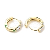 Flower Enamel Hoop Earrings EJEW-G290-03G-D-2