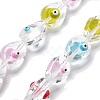Handmade Evil Eye Lampwork Beads Strands LAMP-F035-15A-1