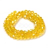 Transparent Electroplate Glass Beads Strands GLAA-F029-4mm-A22-2