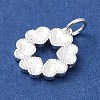 925 Sterling Silver Heart Flower Charms STER-K180-11A-S-2