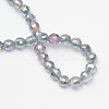 Electroplate Glass Bead Strands EGLA-R041-8mm-01-3