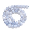 Natural Blue Lace Agate Beads Strands G-F222-30-8mm-02-5