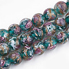 Handmade Gold Sand Lampwork Beads X-LAMP-T006-09D-1
