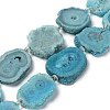 Natural Druzy Quartz Crystal Beads Strands G-F582-A12-3